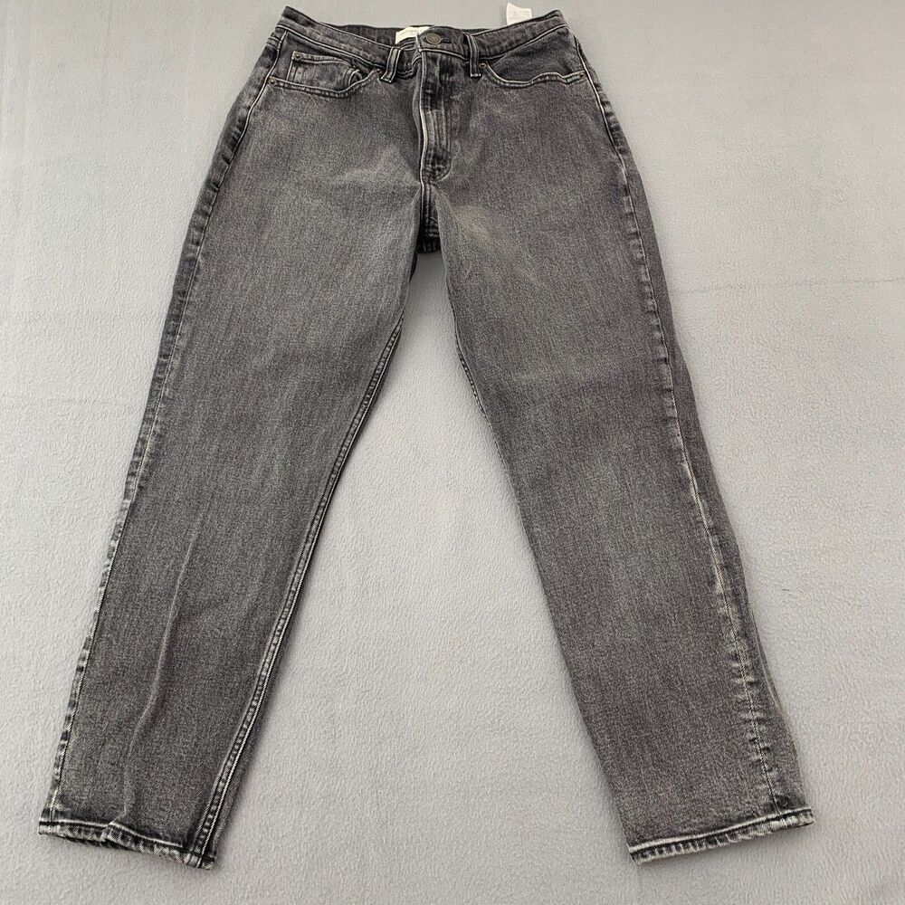 Abercrombie & Fitch Jeans Size 6 The Mom High Rise Charcoal Stretch 26" Inseam
